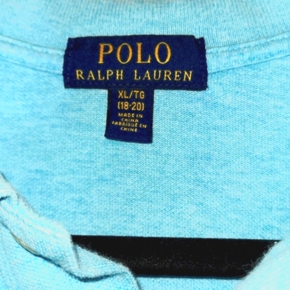 Big Boys Ralph Lauren Polo, size 18-20, Light Blue, short sleeve - Picture 3 of 6